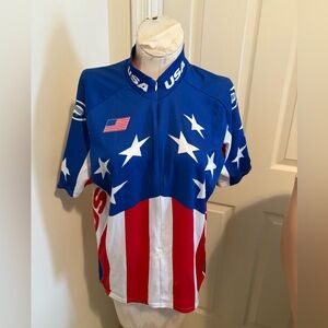 Performance USA Cycling Jersey with Stars and Stripes size Men’s M